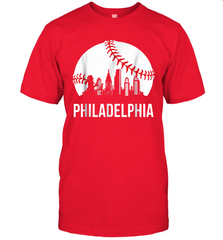 Philadelphia Downtown Baseball Philly Skyline T-Shirt - giftteeshirt4u